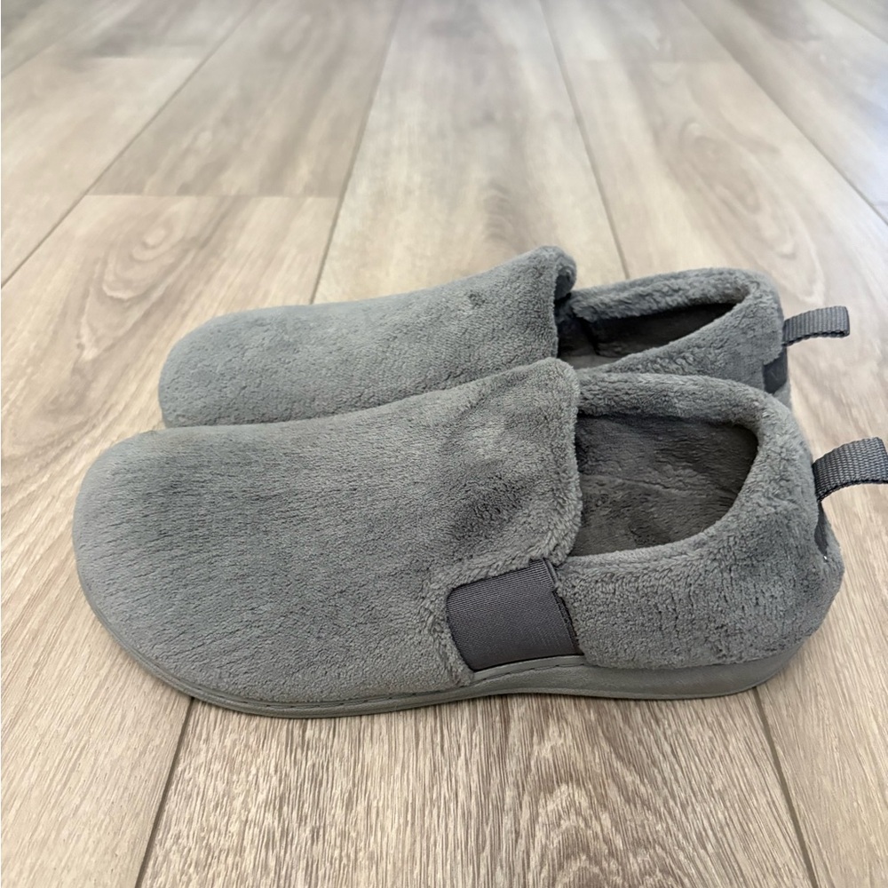 Vionic Kalia Gray Plush Slip On Slippers Shoes Women Size 8 Casual Comfort - Picture 4 of 9